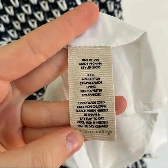 NWT Soft Surroundings Bambado Fringe Halter Tank Top Navy Blue White Knit S - Picture 10 of 13